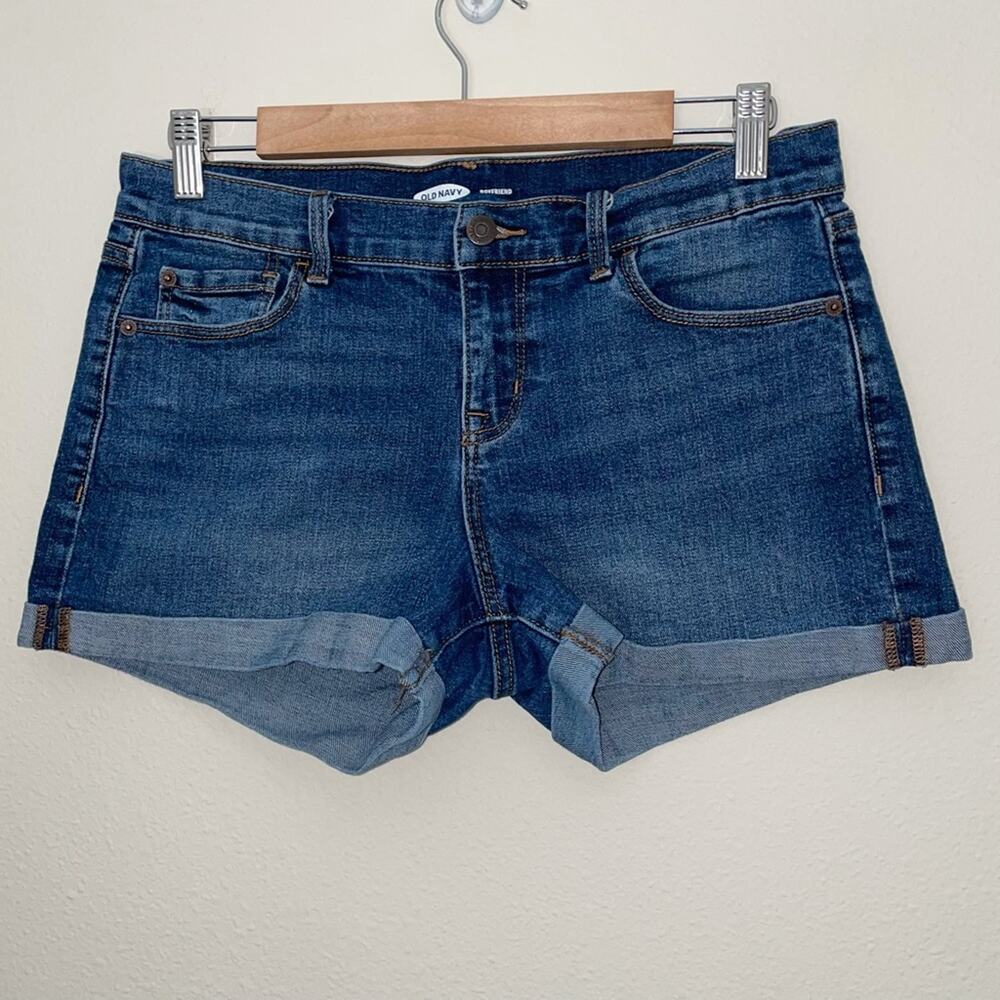 Old Navy Cuffed Jean Shorts - Dark Wash - Size 6